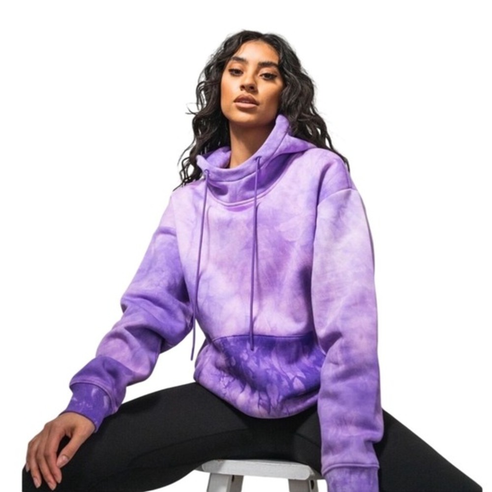 Vitality Verse Hoodie Sweatshirt Electromagnetic Purple Comfy Oversized Size L